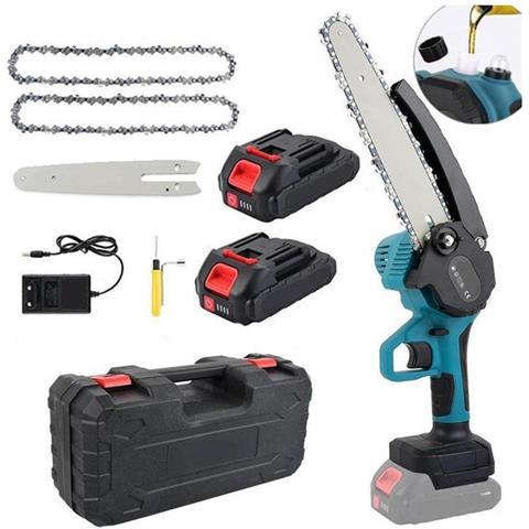 Mini Sega Elettrica A Doppia Batteria Motosega Da 6"" Pollici Con Olio Automatico In Kit Con Valigetta E Doppia Batteria - Foto 1