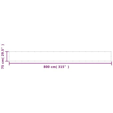 Paravento Da Balcone Antracite 75x800 Cm 100% Poliestere Oxford - Foto 5