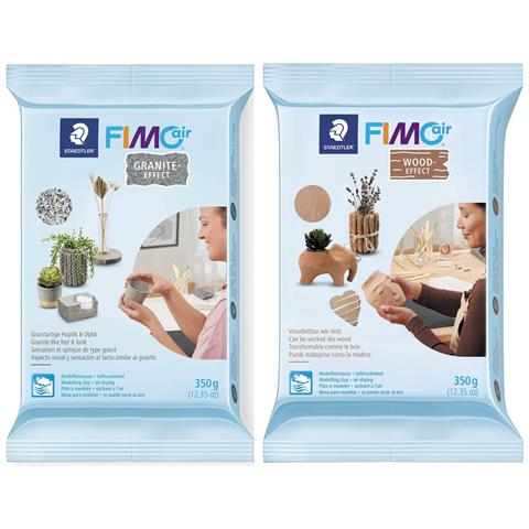 2 Argilla Polimerica Fimo Air Effect 350 G Granito + Legno - Foto 1