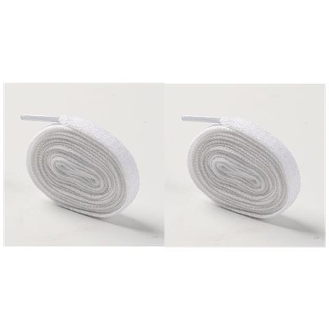 Lacci Per Scarpe Piatti In Poliestere, 4 Paia Di Lacci Per Scarpe White M - Foto 1