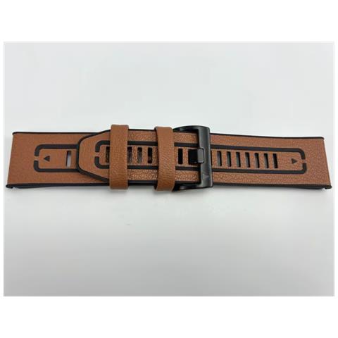 Cinturino In Vera Pelle Per Garmin Fenix 7 Pro / 7x Brown 26 Mm - Foto 5