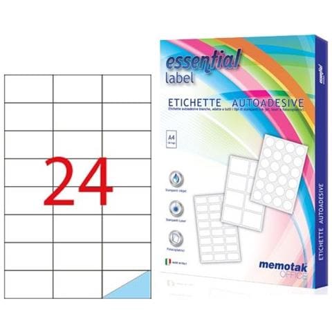 ETICHETTE AUTOADESIVE A4 70X37 2400PZ (11008) - Foto 1