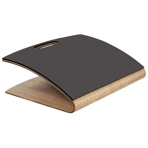 Poggiapiedi In Legno Naturale Nero - Foto 1