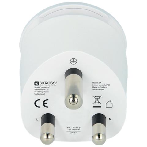 1.500202-E adattatore per presa di corrente Tipo F Bianco - Foto 3