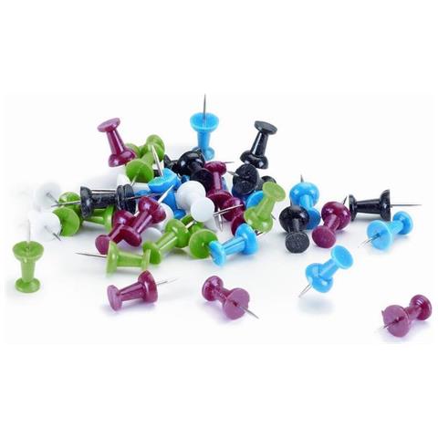 Pin Per Bacheca Soennecken 1081 10 Mm Colori Assortiti 40 Pezzi/confezione. (1081) - Foto 1