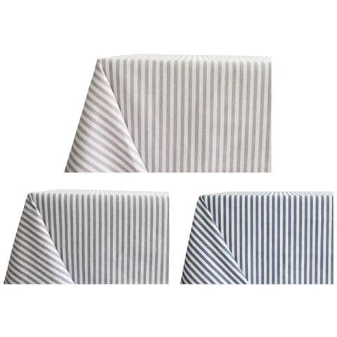 Tovaglia Miros Resinata Antimacchia Copritavolo Cucina Disegno Bastoncino 140x240 Grigio - Foto 2