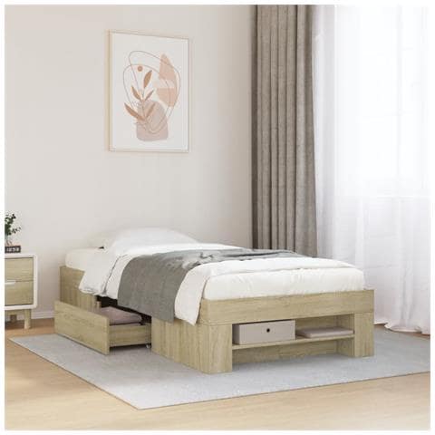 Giroletto Senza Materasso Rovere Sonoma 75x190 Cm In Truciolato - Foto 1