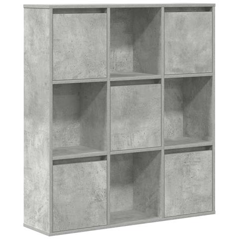 Libreria Grigio Cemento 89x24x101,5 Cm In Legno Multistrato - Foto 2