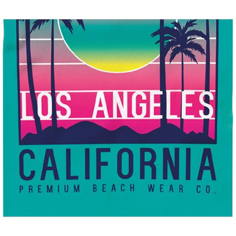 Telo Mare Stampato In Spugna Disegno California Los Angeles - Foto 2