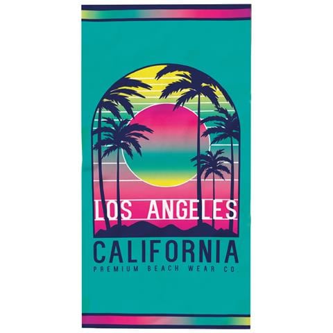 Telo Mare Stampato In Spugna Disegno California Los Angeles - Foto 1