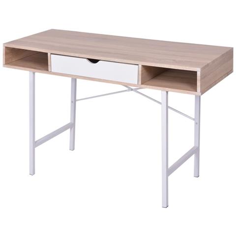 Lusso Casadino -  Scrivania Con 1 Cassetto Rovere E Bianco - Foto 2