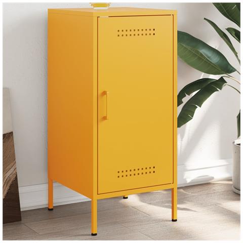 Credenza Giallo Senape 36x39x79 Cm In Acciaio - Foto 8