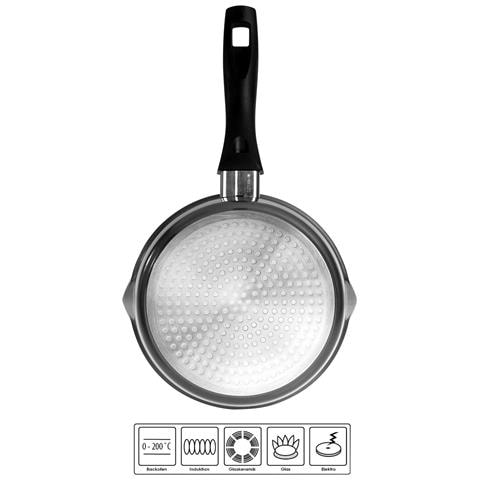 Pentola Con Manico E 2 Beccucci, Ghisa, Diametro 18 Cm, Coperchio In Vetro, Rivestimento Antiaderente - Foto 2