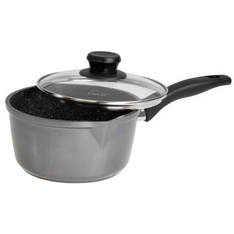 Pentola Con Manico E 2 Beccucci, Ghisa, Diametro 18 Cm, Coperchio In Vetro, Rivestimento Antiaderente - Foto 1
