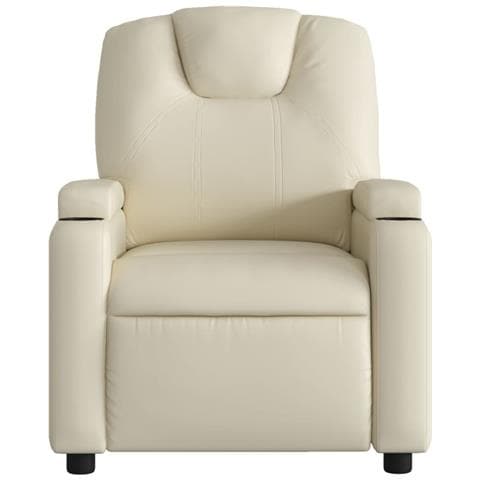 Poltrona Reclinabile Elettrica Crema in Similpelle - Foto 9