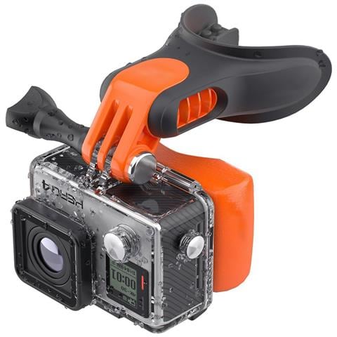 Supporto Surf Mouth Per Gopro Con Blocco Galleggiante E Cordino - Nero /arancione - Foto 1