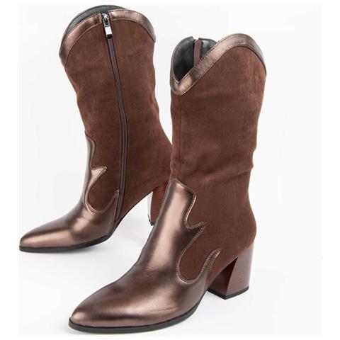 Stivale Con Tacco Tejan8 Marrone. - Foto 1