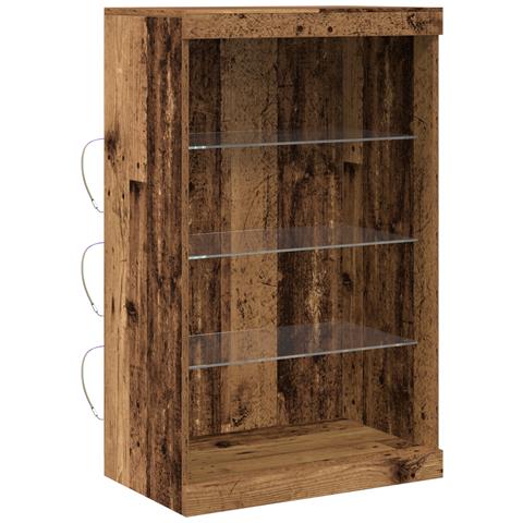 Mobile TV  con luci LED in legno vecchio 60,5x37x100 cm - Foto 1