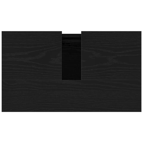 Mobile Lavabo da Bagno Rovere Nero 58x33x60 cm Legno Ingegnerizzato - Foto 9