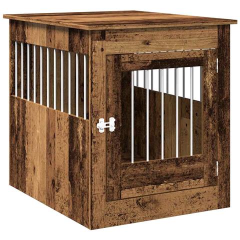 Gabbia Cani da Arredamento Legno Antico Legno Multistrato - Foto 1