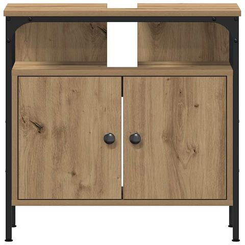 Set di mobili per il bagno 3 pcs Marrone 80 x 30 x 60 cm - Foto 9