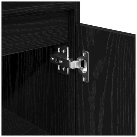 Mobile da bagno Nero Rovere 30x30x100 cm Legno ingegnerizzato - Foto 9
