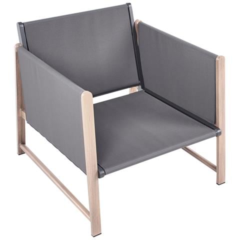 Set Salotto Da Giardino Con Tavolo E Pouf 5 Posti Nola Metallo Grigio - Foto 8