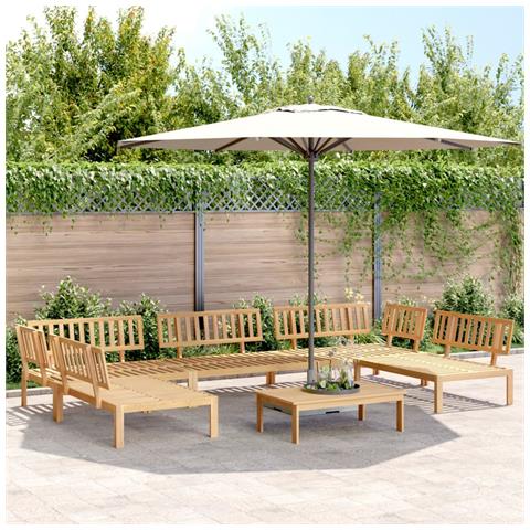 Set Divano Pallet da Giardino 6 pz in Legno Massello di Acacia - Foto 2