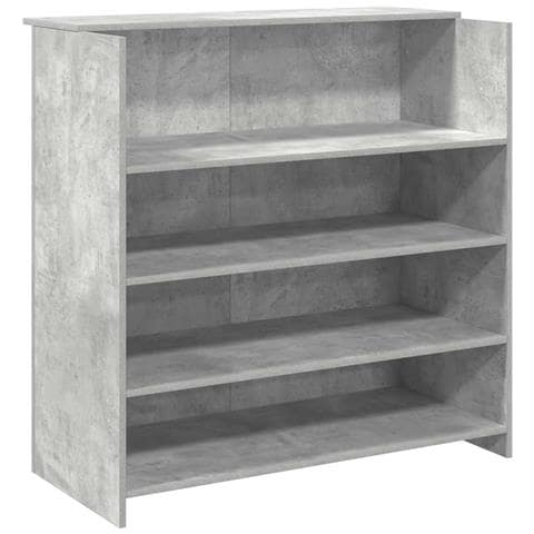 Banco Reception Grigio Cemento 100x50x103,5cm Legno Multistrato - Foto 1