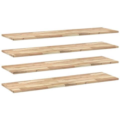 Mensole da Parete 4 pz 160x40x2 cm Legno Acacia Non Trattato - Foto 1