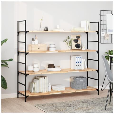 Mensole da Parete 4 pz 160x40x2 cm Legno Acacia Non Trattato - Foto 2