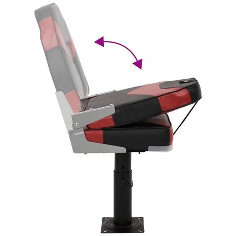 Set Sedile da Barca Pieghevole 2pz con Schienale Alto - Foto 9