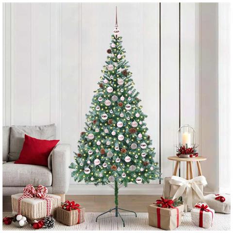 Albero di Natale artificiale Verde 210 cm PVC e Acciaio - Foto 2