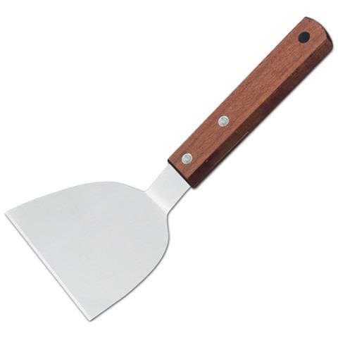 Spatola Per Hamburger In Acciaio Inossidabile Con Manico In Legno - Ideale Per Piastra E Barbecue  S - Foto 1