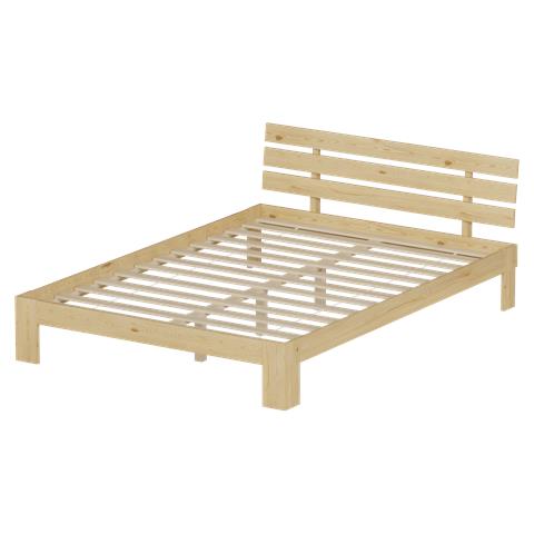 Letto In Legno Con Testiera 140x200cm Finn - Foto 1