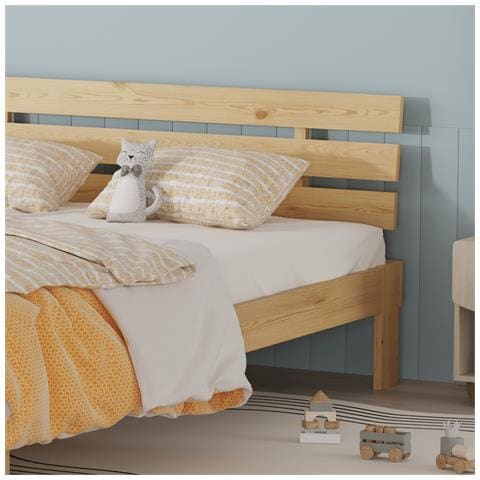 Letto In Legno Con Testiera 140x200cm Finn - Foto 5