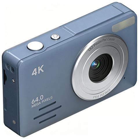 Fotocamera Digitale 4k 64mp Con Zoom 18x - Fotocamera Da Viaggio Per Selfie Entry-level Dark Blue - Foto 1
