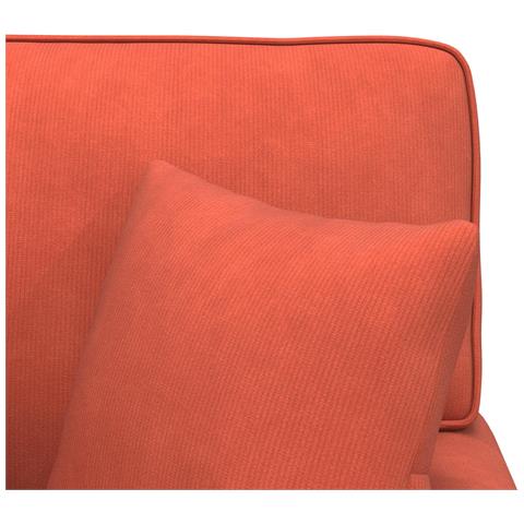 Chaise Longe con Gonna 3 pcs Rosso Arancio Tessuto in Cords - Foto 9