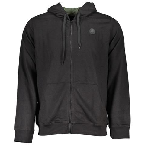 FELPA NERA CON CERNIERA DA UOMO - Colore: Nero, Taglia: L - Foto 1