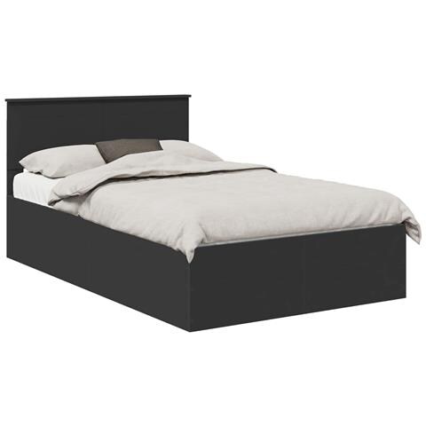 Struttura del letto Nero 120 x 190 cm Legno multistrato - Foto 1