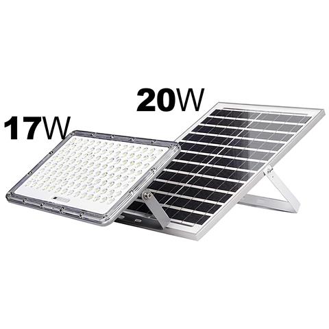 Proiettore Solare Led 17 W Con Pannello Solare 20 W E Rilevamento Automatico - Foto 5