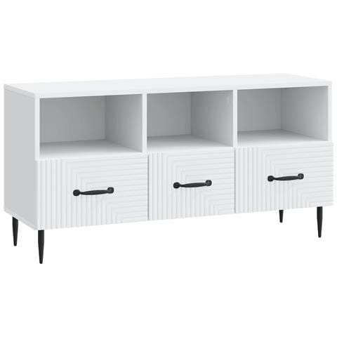Mobile TV Bianco 102 x 34,5 x 50 cm Legno ingegnerizzato - Foto 1