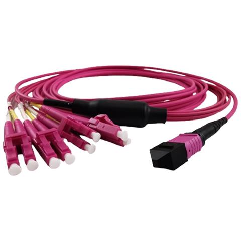GTOM4MPOU4LCU01500 cavo InfiniBand e in fibra ottica 15 m MPO 4x LC OFC Viola - Foto 1
