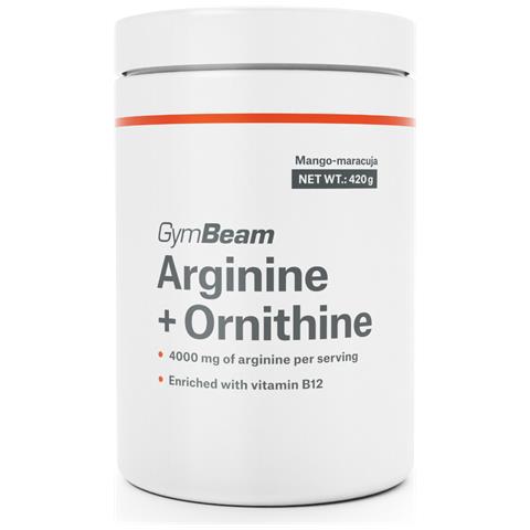 Aminoacidi in polvere Arginine + Ornitina con vitamina B12 420 g Mango - Maracuja - Foto 1