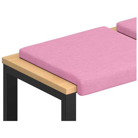 Cuscino per panchina 2 pz Tessuto Rosa Profondità 35 cm - Foto 1