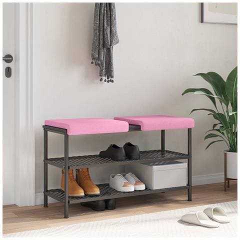 Cuscino per panchina 2 pz Tessuto Rosa Profondità 35 cm - Foto 2