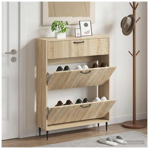 Mobile per scarpe HAARLEM 78 x 24 x 103 cm Legno ingegnerizzato - Foto 2