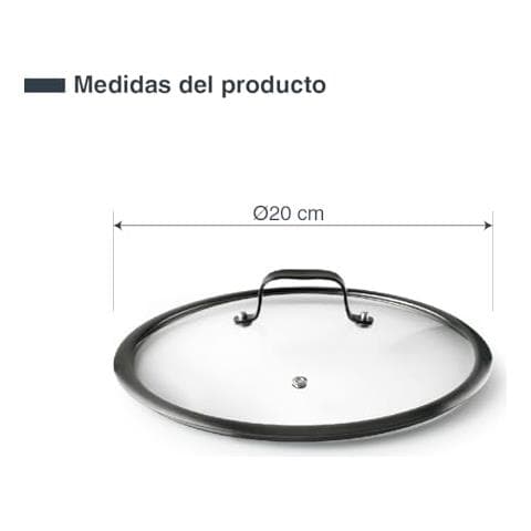 47624 - Coperchio originale, vetro temperato, acciaio inossidabile, maniglia ergonomica - Foto 3