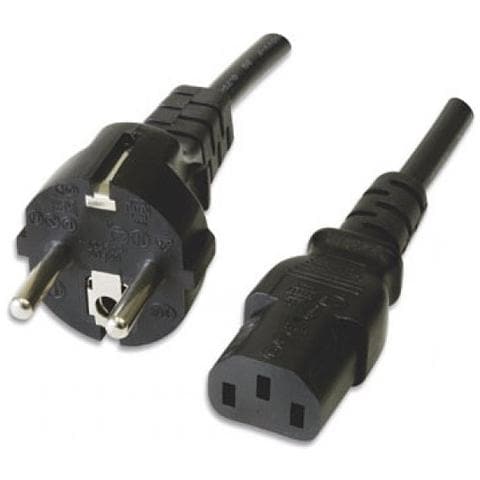 ICOC 01-NC-D-010 - Cavo alimentazione C13 F a Schuko 1m Nero - Foto 1