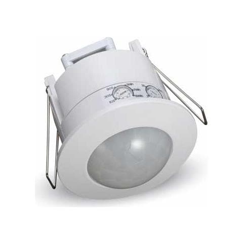 Sensore Di Movimento Infrarossi Crepuscolare Con Funzione Manual Override Montaggio Incasso A Soffitto 360° Bianco Ip20 Vt-8051 - Sku 1356 - Foto 1